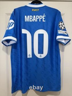 Mbappe #10 Mens EXTRA LARGE Adidas Real Madrid Third Authentic UCL Jersey