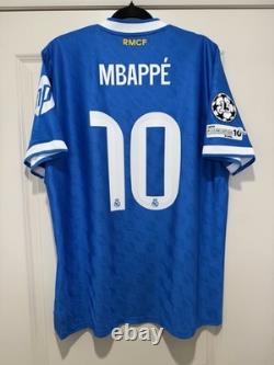Mbappe #10 Mens EXTRA LARGE Adidas Real Madrid Third Authentic UCL Jersey