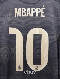 Mbappe #10 Mens LARGE Adidas Real Madrid Authentic Away Jersey UCL