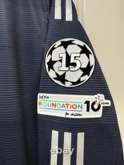 Mbappe #10 Mens LARGE Adidas Real Madrid Authentic Away Jersey UCL