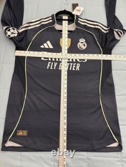 Mbappe #10 Mens LARGE Adidas Real Madrid Authentic Away Jersey UCL