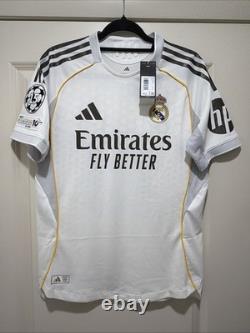 Mbappe #10 Mens MEDIUM Adidas Real Madrid Home Authentic Jersey