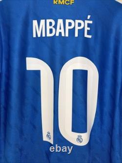 Mbappe 10 The Dictator Mens LARGE Adidas Real Madrid Third Authentic Jersey