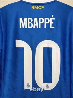 Mbappe 10 The Dictator Mens LARGE Adidas Real Madrid Third Authentic Jersey