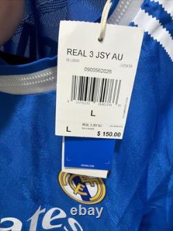 Mbappe 10 The Dictator Mens LARGE Adidas Real Madrid Third Authentic Jersey
