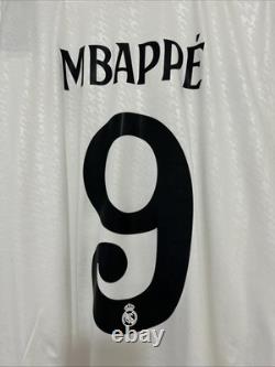 Mbappe #9 Mens Adidas Real Madrid Authentic Home Jersey La Liga 2XL
