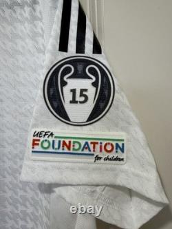 Mbappe #9 Mens LARGE Adidas Real Madrid Authentic Home Jersey UCL