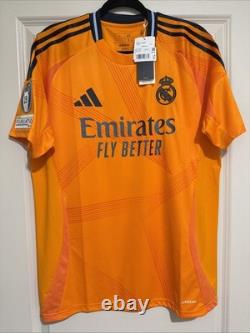 Mbappe #9 Mens LARGE Adidas Real Madrid Away Jersey Fan