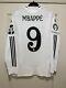 Mbappe #9 Mens MEDIUM Adidas Authentic Real Madrid Champions Home Jersey Long S