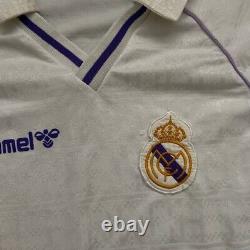 Men's 1986 Real Madrid Hummel Rare Home Soccer Jersey Size XL