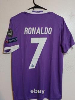 Men's Adidas Ronaldo Real Madrid 2016-2017 UEFA Short Sleeve Jersey Size S