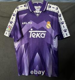 Men's Authentic Vintage Kelme Real Madrid CF 1996/97 Purple Away Jersey Size L