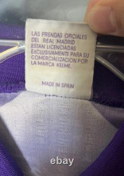 Men's Authentic Vintage Kelme Real Madrid CF 1996/97 Purple Away Jersey Size L
