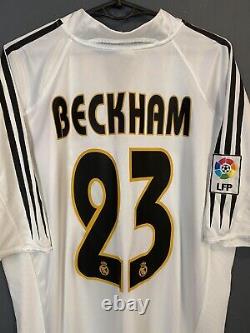 Men's Fc Real Madrid 2003/2004 Beckham #23 Soccer Football Shirt Jersey Size XL