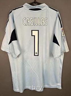 Men's Fc Real Madrid 2004/2005 Iker Casillas Soccer Football Shirt Jersey Size L