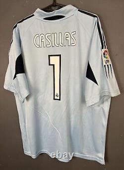 Men's Fc Real Madrid 2004/2005 Iker Casillas Soccer Football Shirt Jersey Size L