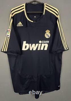 Men's Raul #7 Fc Real Madrid 2007/2008 Away Soccer Football Shirt Jersey Size L
