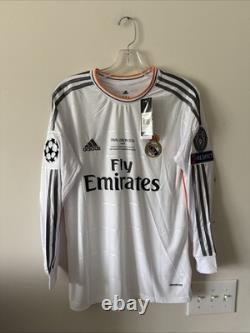 Men's adidas Ronaldo #7 2013-14 Real Madrid Home Jersey UCL Final Lisbon Sz S