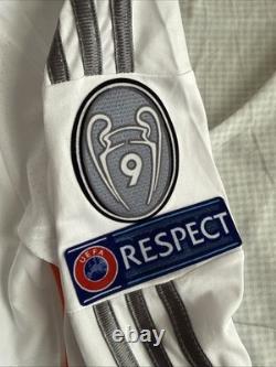 Men's adidas Ronaldo #7 2013-14 Real Madrid Home Jersey UCL Final Lisbon Sz S