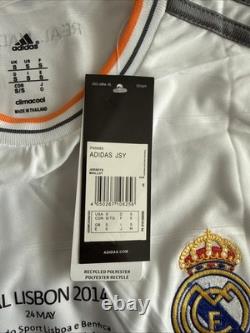 Men's adidas Ronaldo #7 2013-14 Real Madrid Home Jersey UCL Final Lisbon Sz S