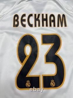 Mens Adidas Real Madrid 2004 2005 Home #23 BECKHAM Football Soccer Jersey Shirt