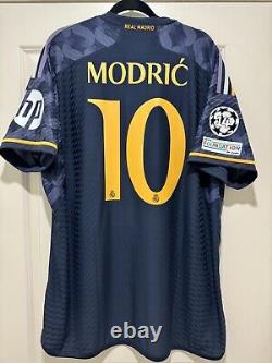 Modric #10 Mens 2XL Adidas Real Madrid Away Champions League Authentic Jersey