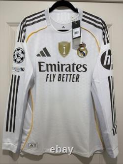 Modric #10 Mens LARGE Adidas Real Madrid Authentic Long Sleeve Farewell Jersey