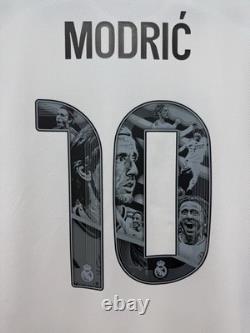 Modric #10 Mens LARGE Adidas Real Madrid Authentic Long Sleeve Farewell Jersey