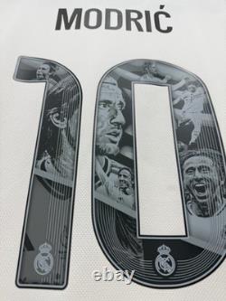 Modric #10 Mens LARGE Adidas Real Madrid Authentic Long Sleeve Farewell Jersey
