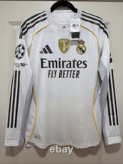 Modric #10 Mens MEDIUM Adidas Real Madrid Authentic Long Sleeve Farewell Jersey