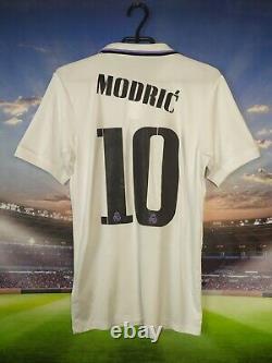 Modric Real Madrid Jersey Home Football Shirt White Adidas Mens Size S