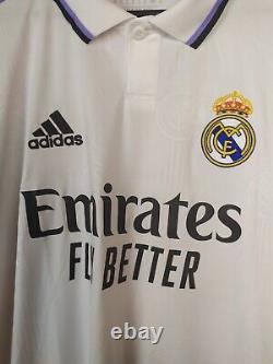 Modric Real Madrid Jersey Home Football Shirt White Adidas Mens Size S