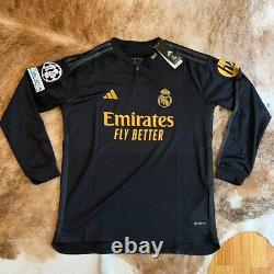 NEW Adidas MBAPPE 9 Real Madrid Jersey Home Away Black France PSG Long Sleeve