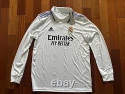 NWT Adidas Real Madrid 2022/2023 Home Kit Long Sleeve Jersey HA2666 Men's Size L