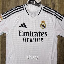 NWT Adidas Real Madrid Kylian Mbappe 24/25 Authentic Home Soccer Jersey Men's S