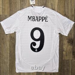 NWT Adidas Real Madrid Kylian Mbappe 24/25 Authentic Home Soccer Jersey Men's S