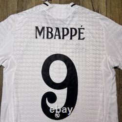 NWT Adidas Real Madrid Kylian Mbappe 24/25 Authentic Home Soccer Jersey Men's S