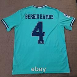 NWT Adidas Sergio Ramos #4 Real Madrid Away Green Soccer Jersey Men's Medium