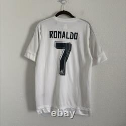 NWT Adidas Size Small Cristiano Ronaldo White #7 Real Madrid 2014 Soccer Jersey