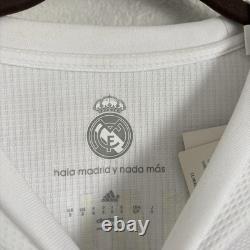 NWT Adidas Size Small Cristiano Ronaldo White #7 Real Madrid 2014 Soccer Jersey