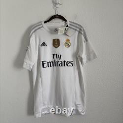 NWT Adidas Size Small Cristiano Ronaldo White #7 Real Madrid 2014 Soccer Jersey