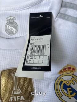 NWT Adidas Size Small Cristiano Ronaldo White #7 Real Madrid 2014 Soccer Jersey