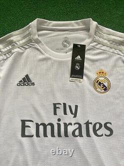 NWT Real Madrid 15/16 Home White Long Sleeve Ronaldo #7 (Medium)