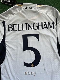 NWT Real Madrid 23/24 Home Player Version Jersey Bellingham 5 (Large)