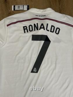 NWT Real Madrid Home Jersey #7 Ronaldo XL adidas Soccer Champions Climacool LFP