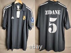 NWT Zidane L REAL MADRID 2001 2002 Jersey Centenary Away Camiseta UCL