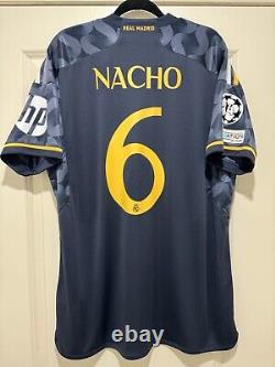 Nacho #6 Mens XL Adidas Real Madrid Away Jersey Stadium Champions League
