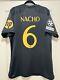 Nacho #6 Mens XL Adidas Real Madrid Third Black Jersey Stadium Champions