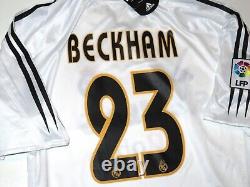 New 2004-2005 Adidas Real Madrid David Beckham Jersey Home Shirt Kit England