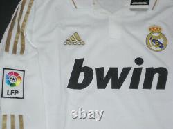 New 2011/2012 Adidas Real Madrid Cristiano Ronaldo Jersey Shirt Home Gold White